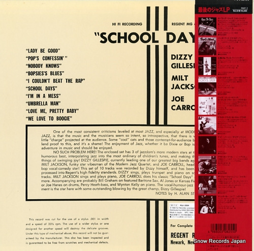 GILLESPIE, DIZZY school days KIJJ-2004 / MG6043
