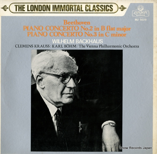BACKHAUS, WILHELM beethoven; piano concerto no.2 in b flat major MZ5029 - front cover