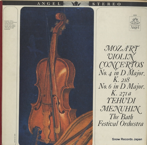 MENUHIN, YEHUDI mozart; violin concertos no.4 in d major, k.218 36152