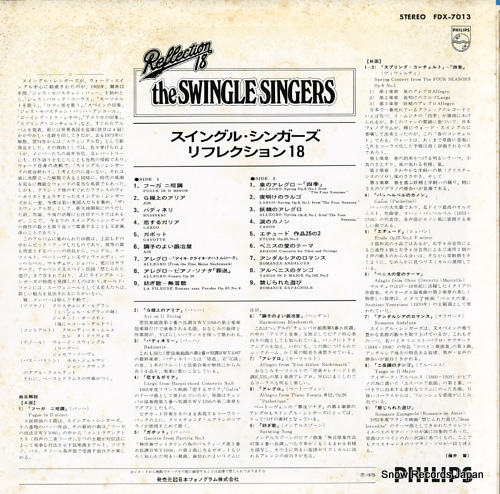 SWINGLE SINGERS, THE reflection 18 FDX-7013