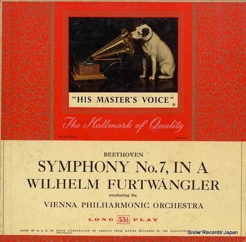 FURTWANGLER, WILHELM beethoven; symphony no.7 in a LHMV-1008