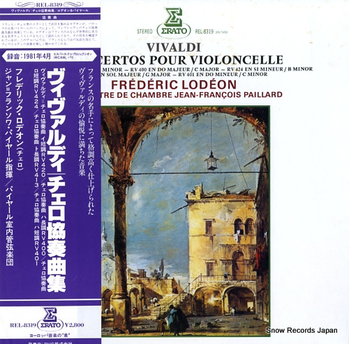PAILLARD, JEAN-FRANCOIS vivaldi; concertos pour violoncelle REL-8319