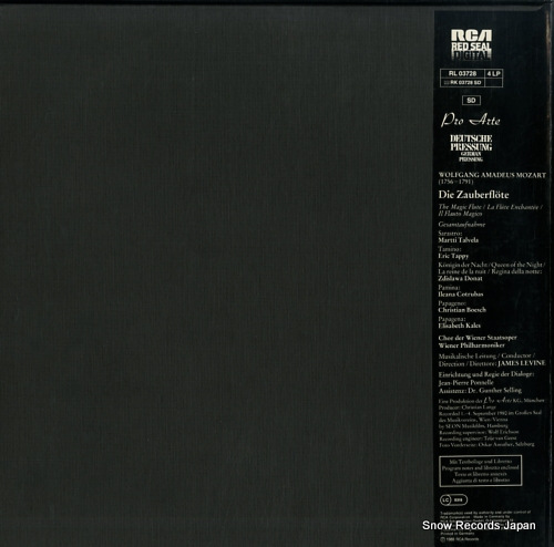 LEVINE, JAMES mozart; die zauberflote RL03728