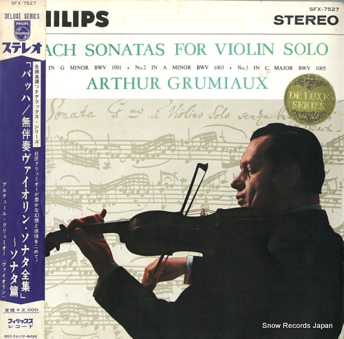 GRUMIAUX, ARTHUR bach; sonatas for violin solo SFX-7527