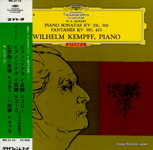 KEMPFF, WILHELM mozart; piano sonatas kv331, 310 MG-2116