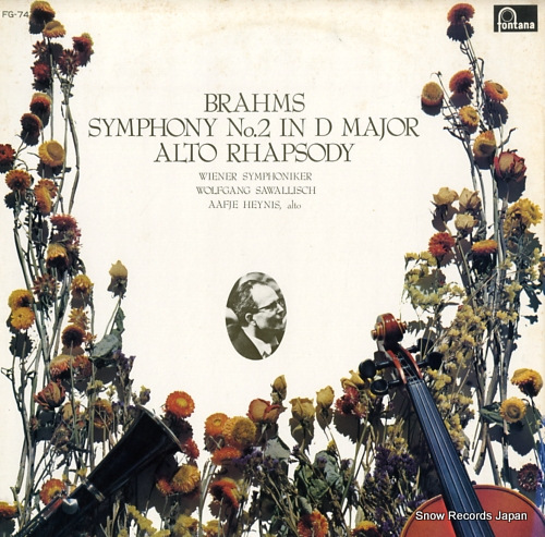 SAWALLISCH, WOLFGANG brahms; symphony no.2 in d major alto rhapsody FG-74