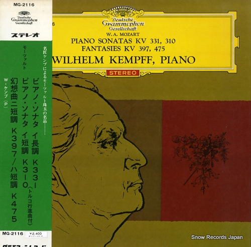 KEMPFF, WILHELM mozart; piano sonatas kv331, 310 MG-2116