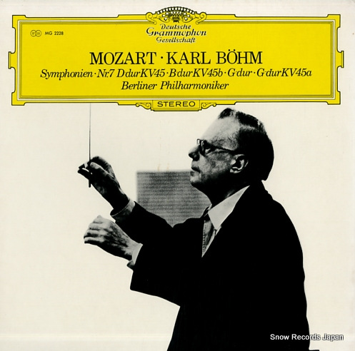 BOHM, KARL mozart; symphonien nr.7 d-durb-durg-dur MG2228