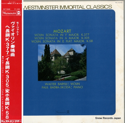 BARYLII, WALTER mozart; violin sonatas MZ5048