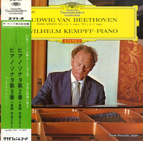 KEMPFF, WILHELM beethoven; piano sonata no.28 in a major, no.3 in c major SLGM-1401