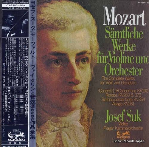 SUK, JOSEF mozart; samtliche werke fur violine und orchester OS-2966-70-K