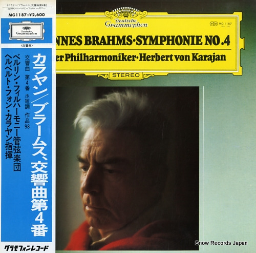 KARAJAN, HERBERT VON brahms; symphonie no.4 MG1187