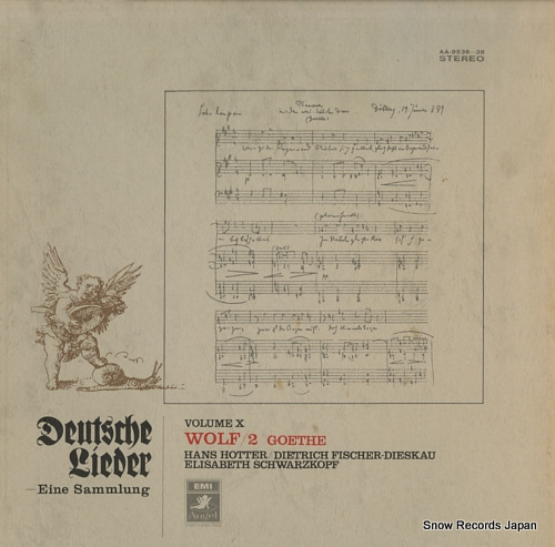 HOTTER, HANS deutsche liedereine sammlungwolf/2 goethe AA-9536-38