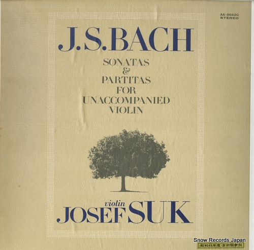 SUK, JOSEF bach; sonatas & partitas for unaccompanied violin AA-9682C