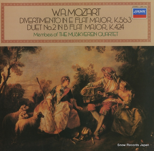 MEMBERS OF THE MUSIKVEREIN QUARTET mozart; divertimento in b flat major, k.563 L28C1140