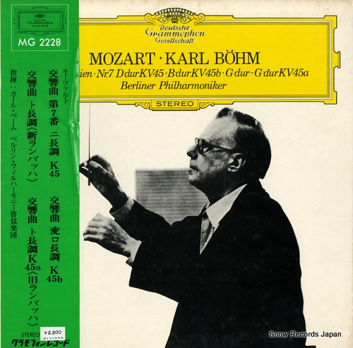 BOHM, KARL mozart; symphonien nr.7 d-durb-durg-dur MG2228