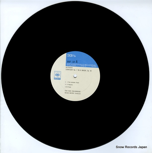 WALTER, BRUNO beethoven; symphony no.7 SOCF107 - disc