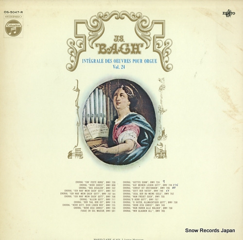 ALAIN, MARIE-CLAIRE bach; integrale des oeuvres pour orgue vol.24 OS-5047-R - front cover