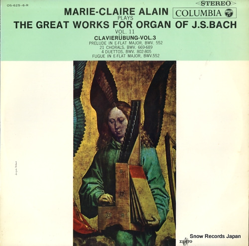 ALAIN, MARIE-CLAIRE marie-claire alan plays the great works for organ of j.s. bach OS-625-6-R - front cover