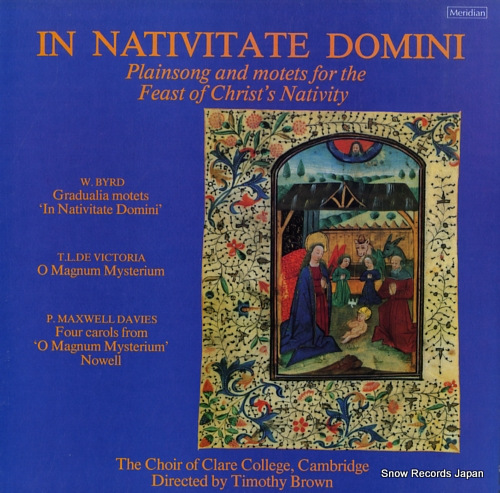 BROWN, TIMOTHY in nativitate domini E77109 - front cover