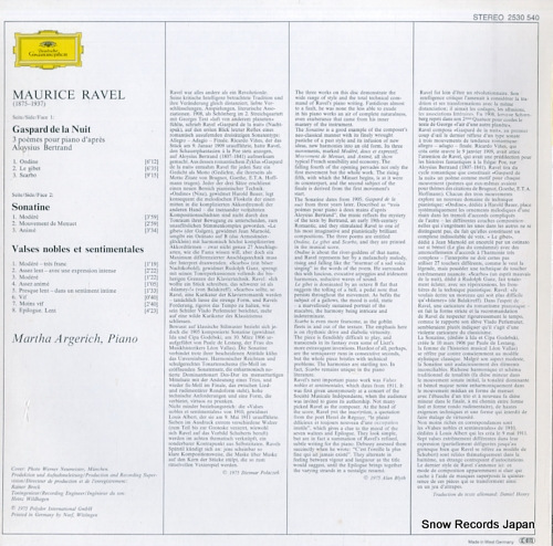 ޥ륿륲å ravel; gaspard de la nuit, sonatine 2530540