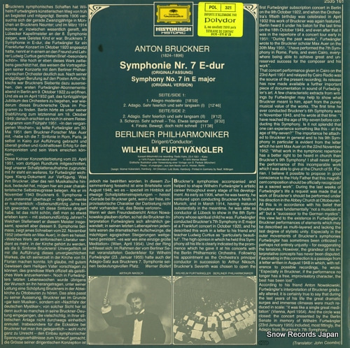 FURTWANGLER, WILHELM bruckner; symphonie nr.7 2535161