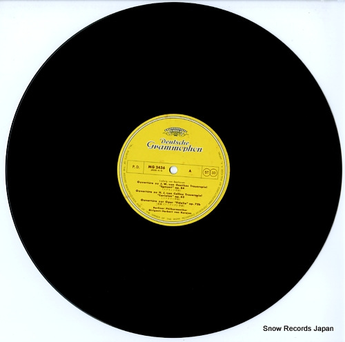 KARAJAN, HERBERT VON beethoven; overtures MG2436 - disc