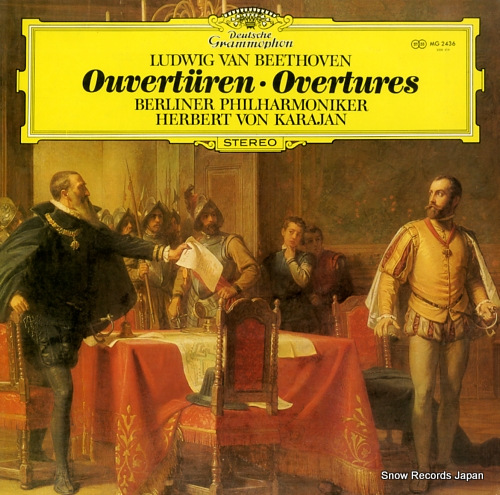 KARAJAN, HERBERT VON beethoven; overtures MG2436 - front cover