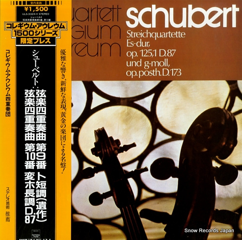 QUARTETT COLLEGIUM AUREUM schubert; streichquartette es-dur, op.125, 1d.87 ULS-3324-H