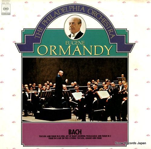 ORMANDY, EUGENE bach; toccata and fugue in d 15AC1721