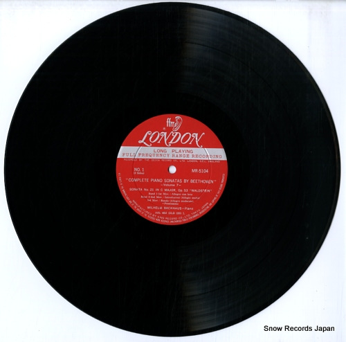BACKHAUS, WILHELM complete piano sonatas by beethoven/vol.7 MR5104