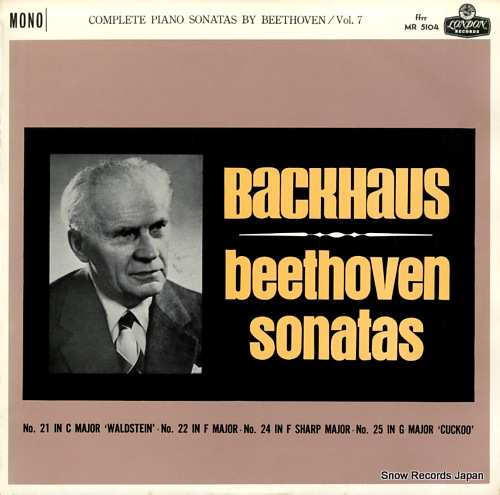 BACKHAUS, WILHELM complete piano sonatas by beethoven/vol.7 MR5104