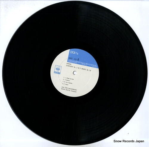 WALTER, BRUNO brahms; symphony no.3 / schicksalslied SOCF119