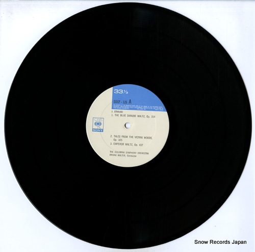 WALTER, BRUNO johann strauss; the blue danube waltz SOCF126 - disc