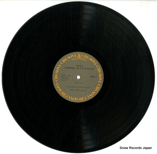 WALTER, BRUNO mahler; symphony no.9 in d major 30AC1292