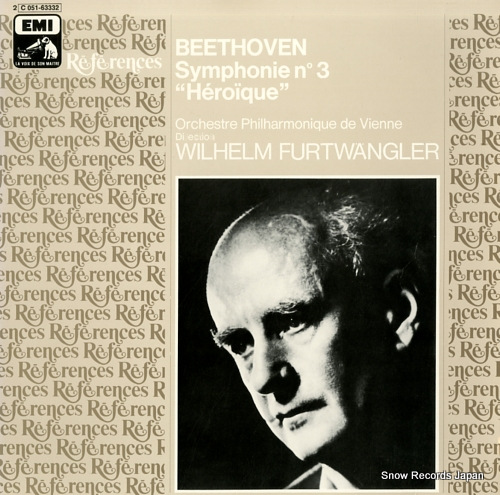 FURTWANGLER, WILHELM beethoven; symphony no.3 en mi bemol majeur,op.55 