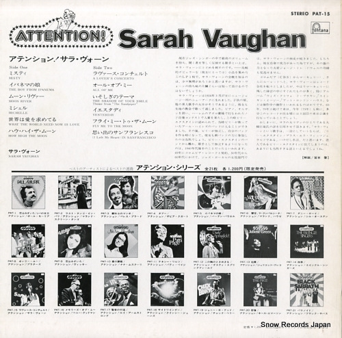 VAUGHAN, SARAH attention! PAT-15