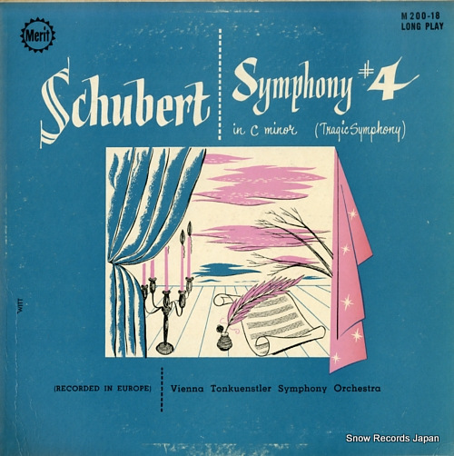 VIENNA TONKUENSTLER SYMPHONY ORCHESTRA schubert; symphony no.4 in c minor 