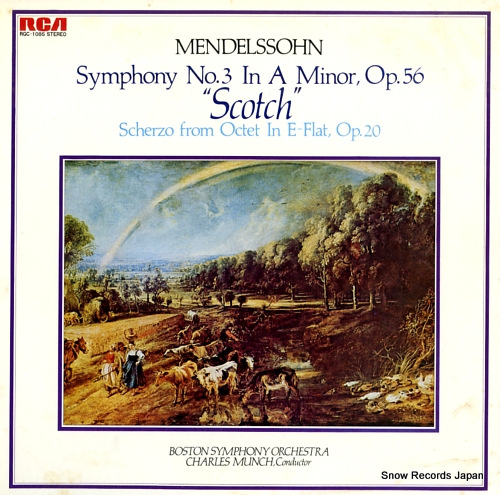 MUNCH, CHARLES mendelssohn; symphony no.3 in a minor, op.56 