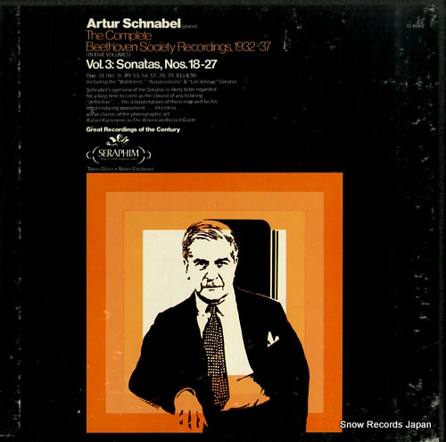 SCHNABEL, ARTUR the complete beethoven society recordings, 1932-37 vol.3:sonatas, nos.18-27 IC-6065