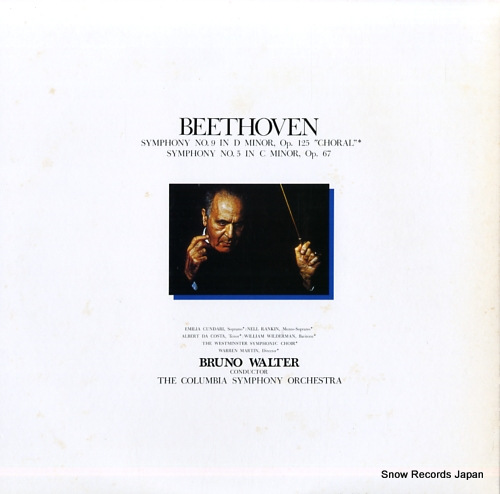 WALTER, BRUNO beethoven; symphony no.9 in d minor