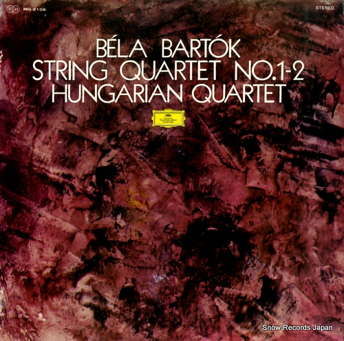 HUNGARIAN QUARTET bartok; string quartet no.1-2 MG-2106