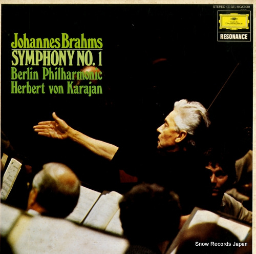 KARAJAN, HERBERT VON brahms; symphony no.1 MGX7081
