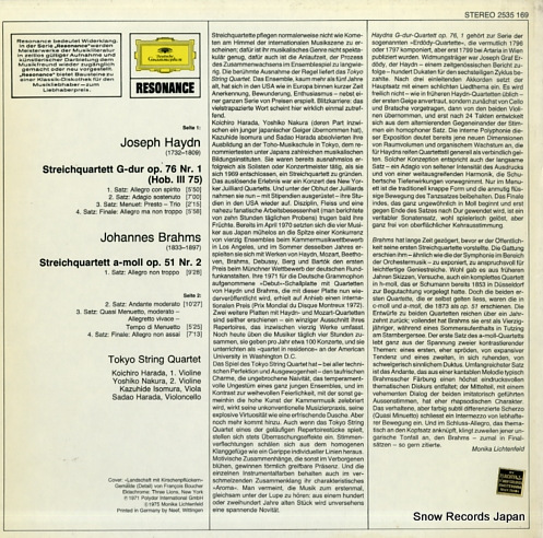 TOKYO STRING QUARTET haydn; streichquartett op.76 nr.1 2535169
