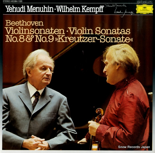 KEMPFF, WILHELM beethoven; violin sonatas no.8 &no.9 