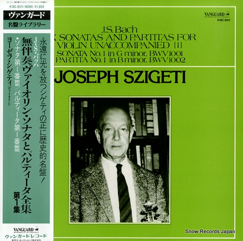SZIGETI, JOSEPH bach; six sonatas and partitas for violin unaccompanied i K18C-8511