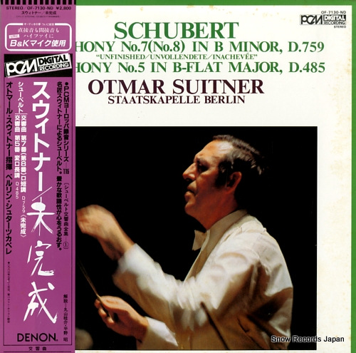 SUITNER, OTMAR schubert; symphony no.7 (no.8) 