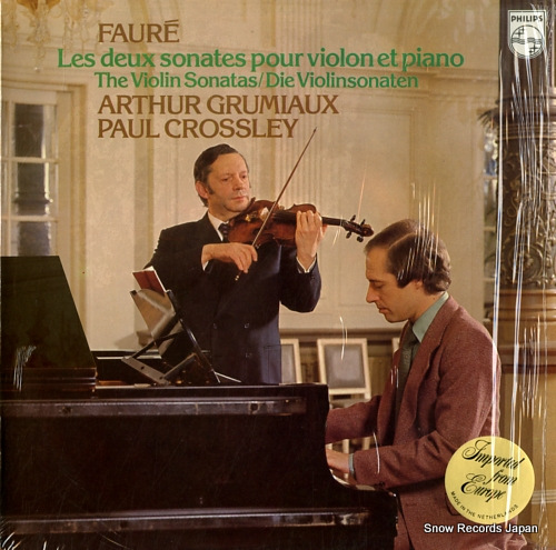 GRUMIAUX, ARTHUR faure; les deux sonates pour violon et piano 9500534