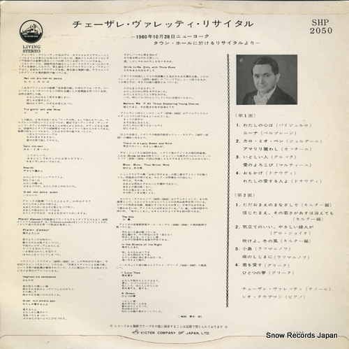 VALLETTI, CESARE favorite songs SHP-2050
