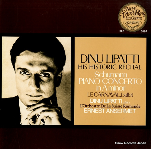LIPATTI, DINU dinu lipatti his historic recital SLC6097